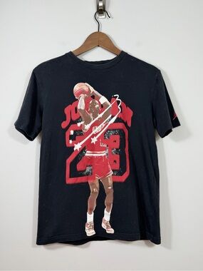 Jordan Michael Jordan 23 Jumpman Graphic T-Shirt Black Red Youth L